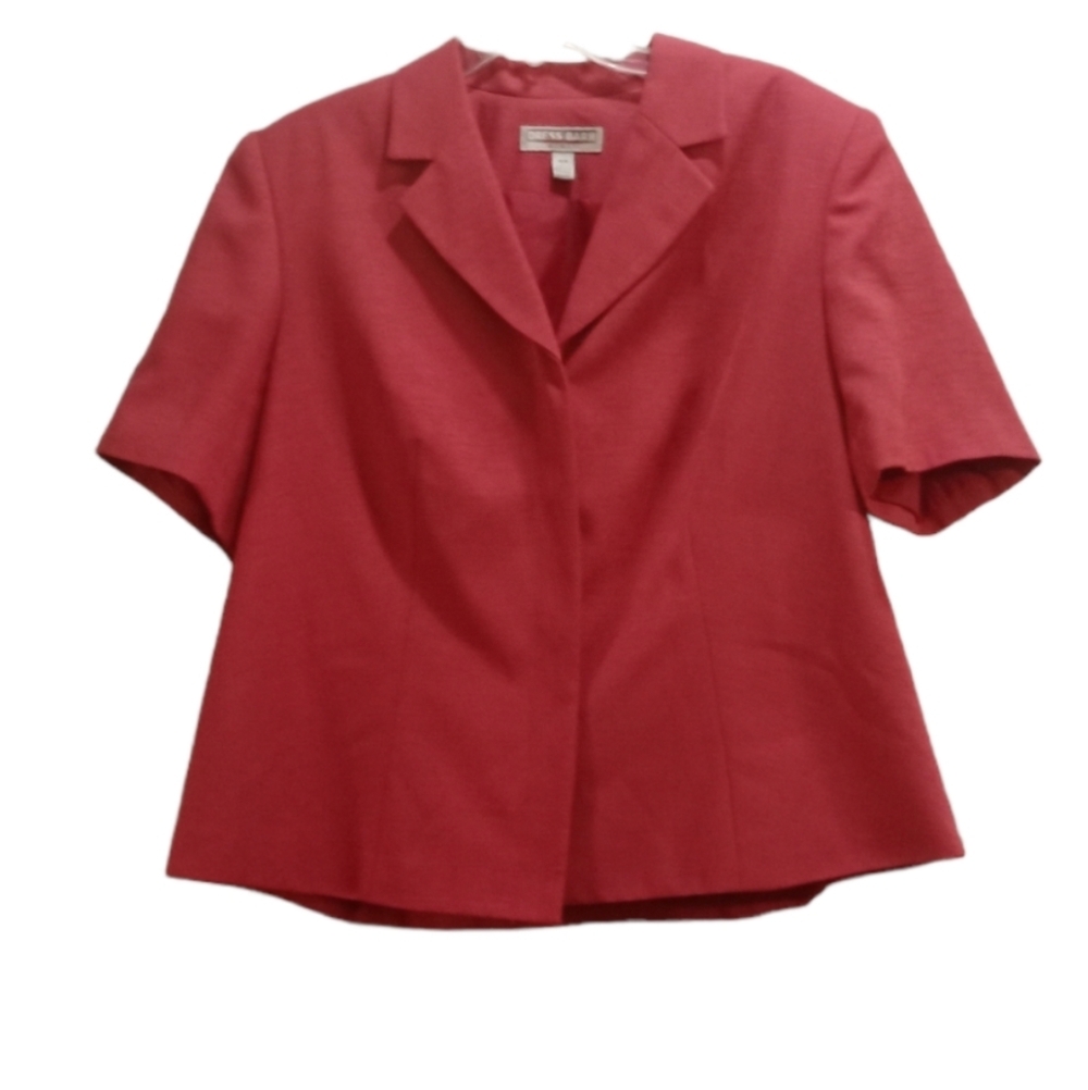 Dress Barn Women's Pink Short Sleeve Corporate Chic Blazer Jacket Size 26W